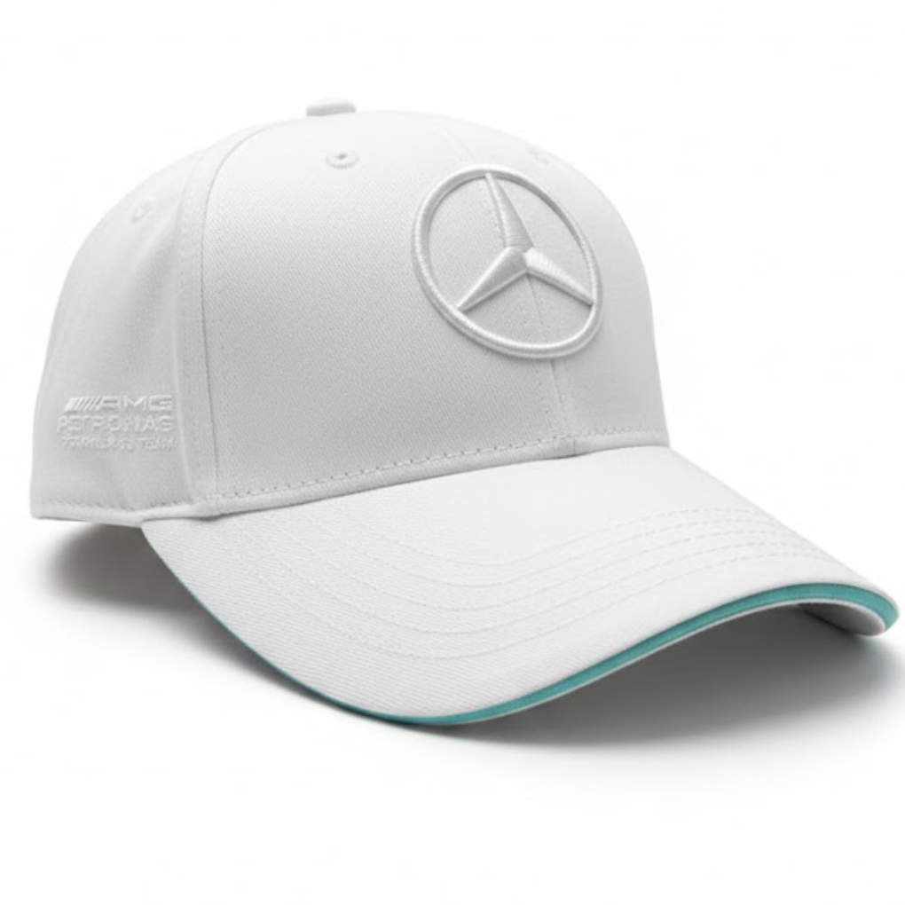 Mercedes-Benz White Cap with Star Logo